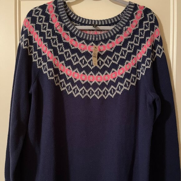 Talbots NWT Fair Isle Wool Blend Lambswool Blend Sweater Size 1X - Picture 1 of 6